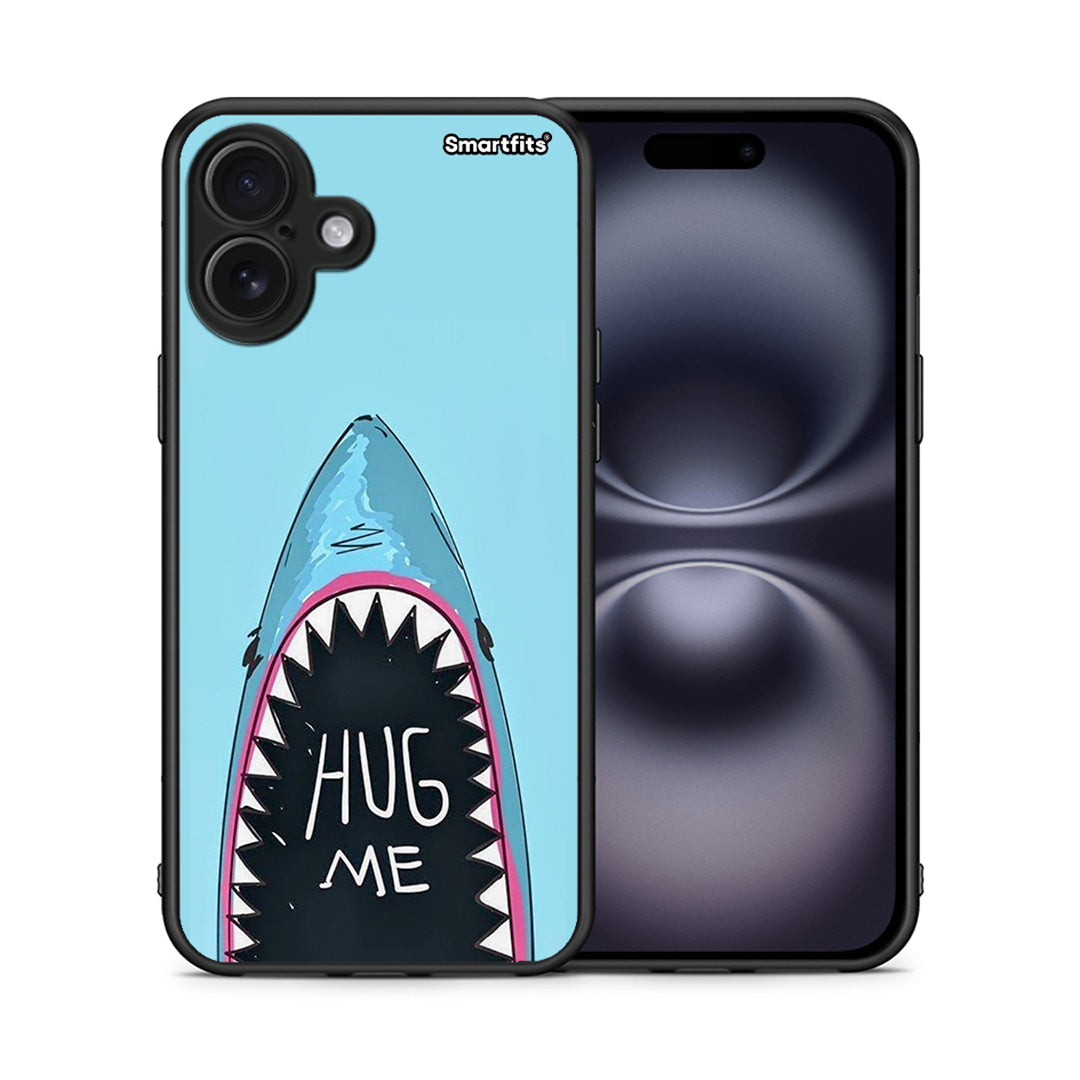 Θήκη iPhone 16 Plus Hug Me από τη Smartfits με σχέδιο στο πίσω μέρος και μαύρο περίβλημα | iPhone 16 Plus Hug Me case with colorful back and black bezels