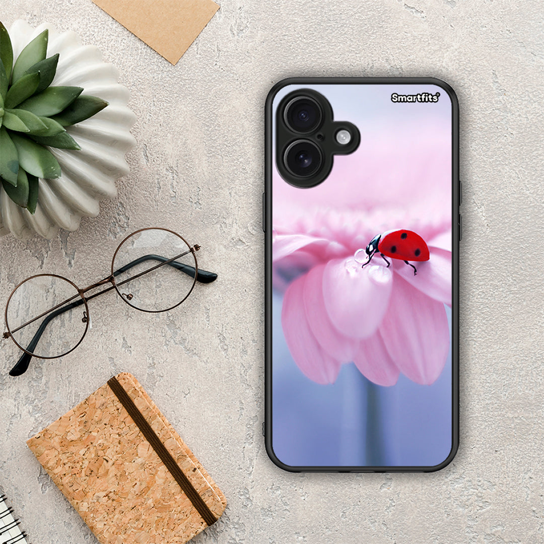 Ladybug Flower - iPhone 16 Plus θήκη