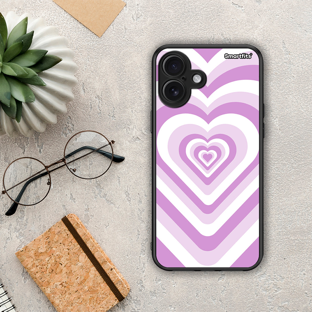 Lilac Hearts - iPhone 16 Plus θήκη