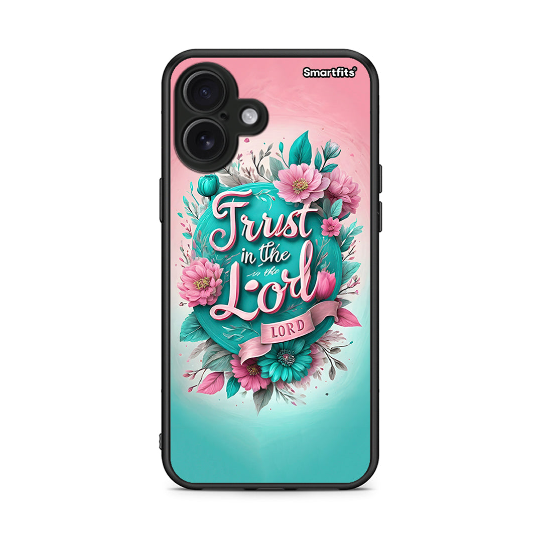 iPhone 16 Plus Lord Trust θήκη από τη Smartfits με σχέδιο στο πίσω μέρος και μαύρο περίβλημα | Smartphone case with colorful back and black bezels by Smartfits