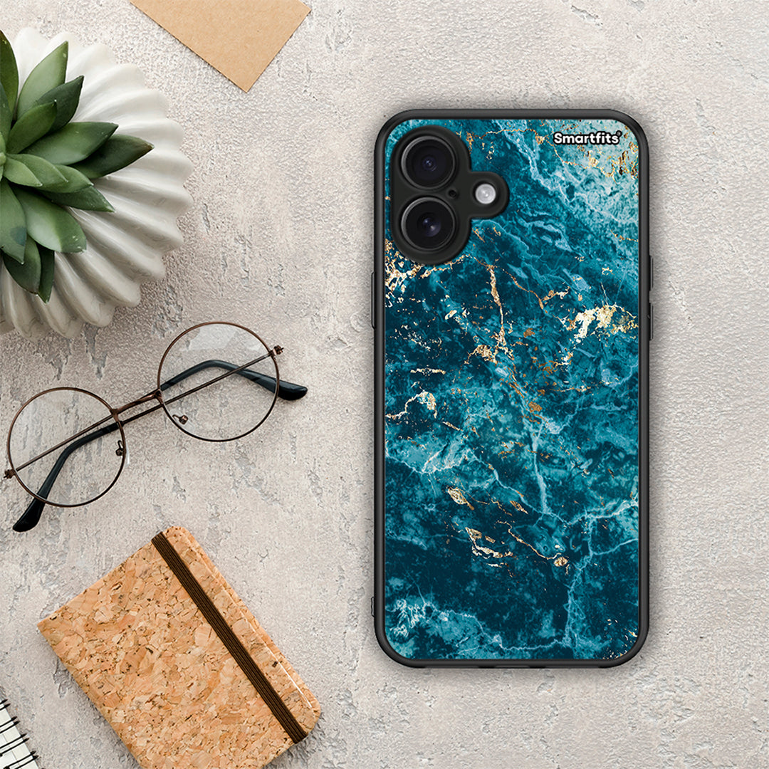 Marble Blue - iPhone 16 Plus θήκη