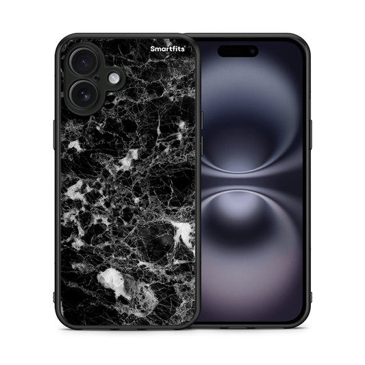 Θήκη iPhone 16 Plus Male Marble από τη Smartfits με σχέδιο στο πίσω μέρος και μαύρο περίβλημα | iPhone 16 Plus Male Marble case with colorful back and black bezels