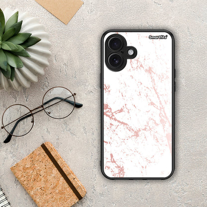 Marble Pink Splash - iPhone 16 Plus θήκη