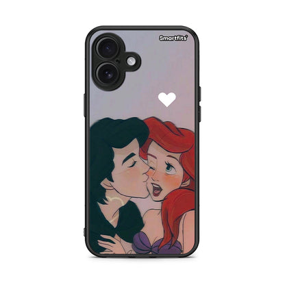 iPhone 16 Plus Mermaid Love Θήκη Αγίου Βαλεντίνου από τη Smartfits με σχέδιο στο πίσω μέρος και μαύρο περίβλημα | Smartphone case with colorful back and black bezels by Smartfits