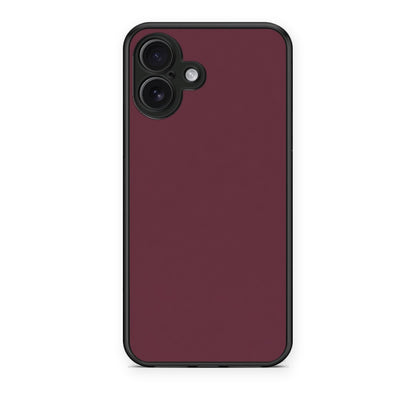Θήκη iPhone 16 Plus Muted Burgundy από τη Smartfits με σχέδιο στο πίσω μέρος και μαύρο περίβλημα | iPhone 16 Plus Muted Burgundy case with colorful back and black bezels