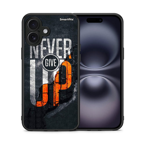 Never Give Up - iPhone 16 Plus θήκη