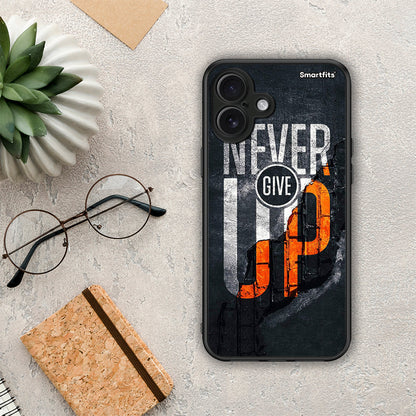 Never Give Up - iPhone 16 Plus θήκη