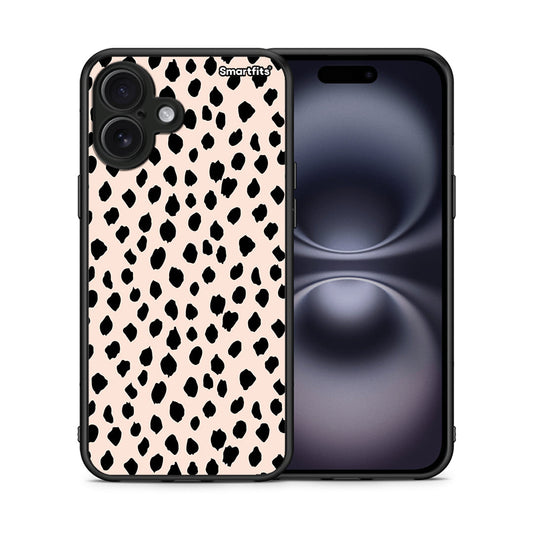 Θήκη iPhone 16 Plus New Polka Dots από τη Smartfits με σχέδιο στο πίσω μέρος και μαύρο περίβλημα | iPhone 16 Plus New Polka Dots case with colorful back and black bezels