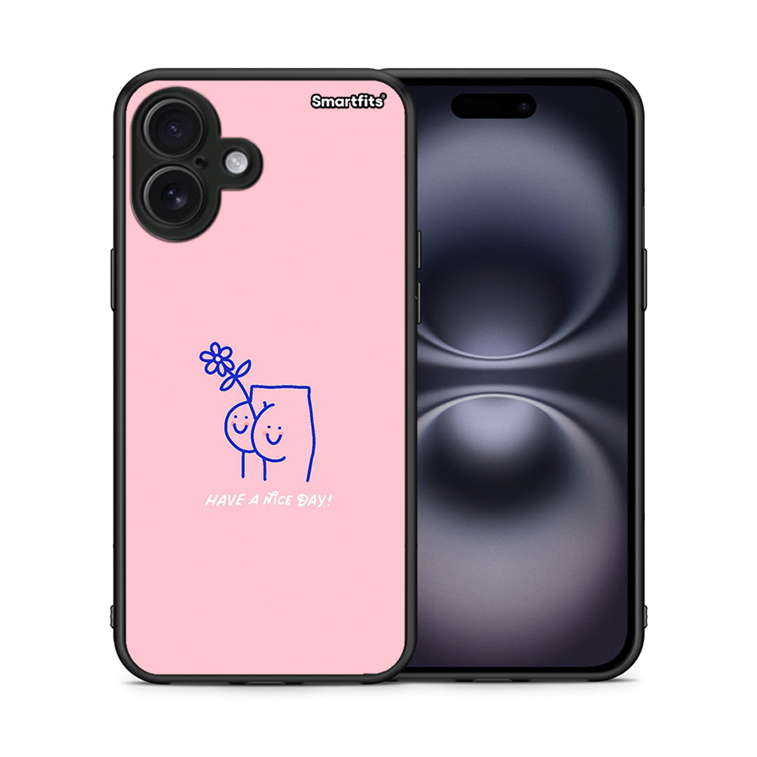 Θήκη iPhone 16 Plus Nice Day από τη Smartfits με σχέδιο στο πίσω μέρος και μαύρο περίβλημα | iPhone 16 Plus Nice Day case with colorful back and black bezels