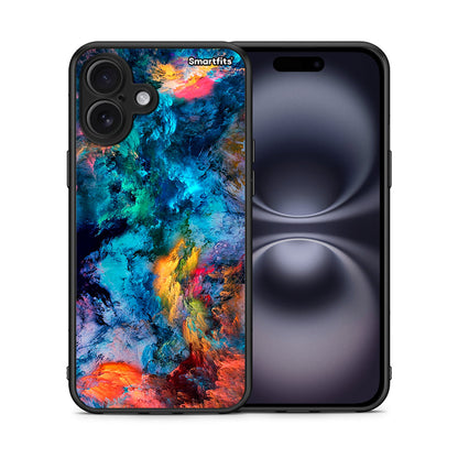 Θήκη iPhone 16 Plus Crayola Paint από τη Smartfits με σχέδιο στο πίσω μέρος και μαύρο περίβλημα | iPhone 16 Plus Crayola Paint case with colorful back and black bezels