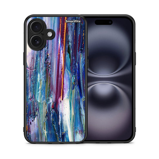 Θήκη iPhone 16 Plus Winter Paint από τη Smartfits με σχέδιο στο πίσω μέρος και μαύρο περίβλημα | iPhone 16 Plus Winter Paint case with colorful back and black bezels
