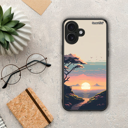 Pixel Sunset - iPhone 16 Plus θήκη