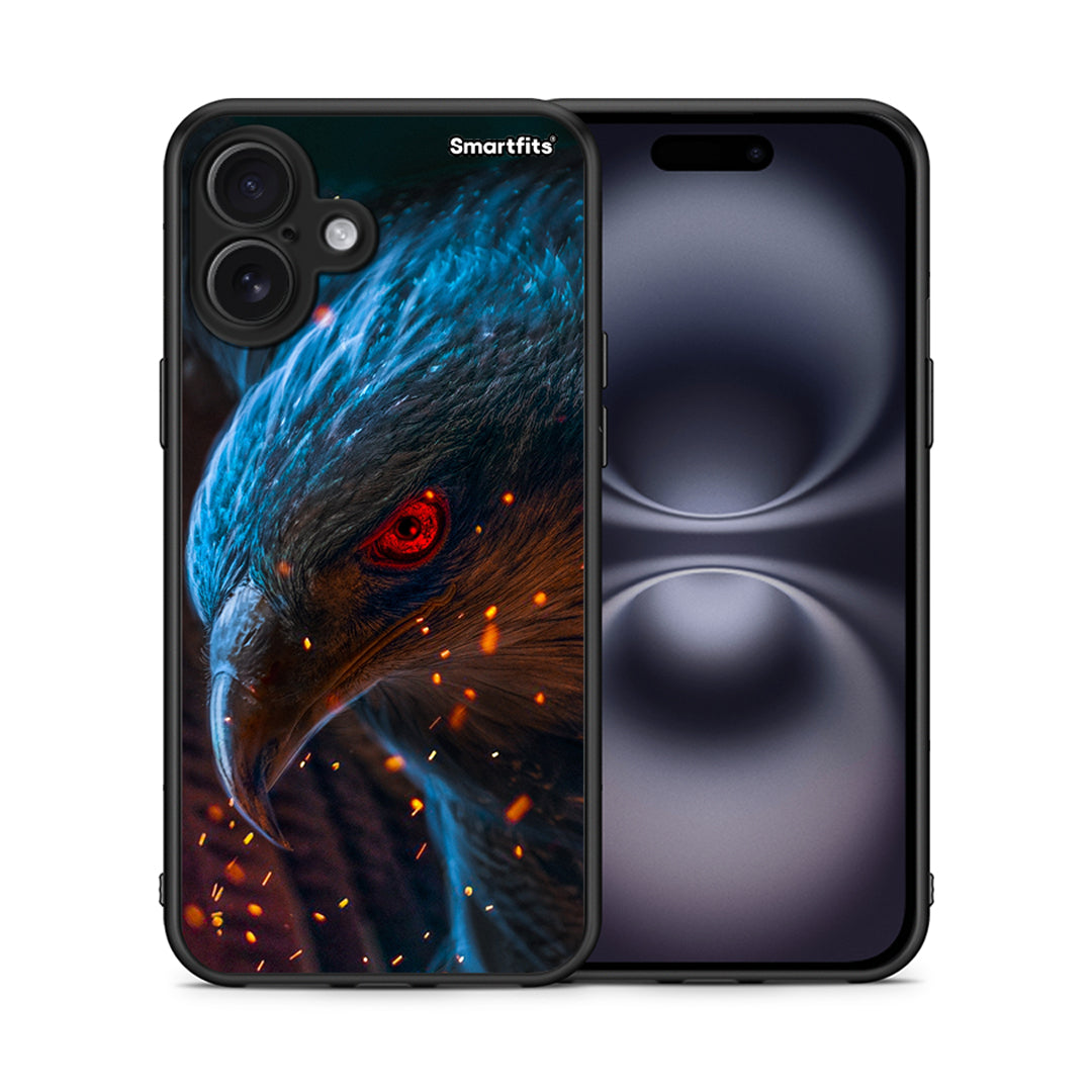 Θήκη iPhone 16 Plus Eagle PopArt από τη Smartfits με σχέδιο στο πίσω μέρος και μαύρο περίβλημα | iPhone 16 Plus Eagle PopArt case with colorful back and black bezels