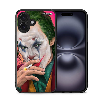 Θήκη iPhone 16 Plus JokesOnU PopArt από τη Smartfits με σχέδιο στο πίσω μέρος και μαύρο περίβλημα | iPhone 16 Plus JokesOnU PopArt case with colorful back and black bezels