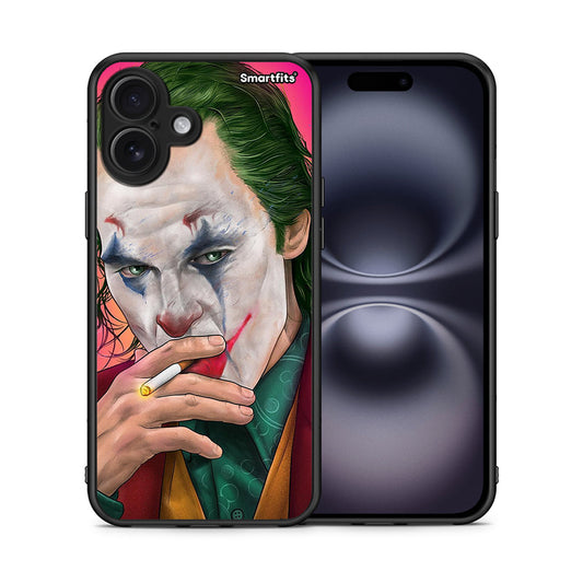 Θήκη iPhone 16 Plus JokesOnU PopArt από τη Smartfits με σχέδιο στο πίσω μέρος και μαύρο περίβλημα | iPhone 16 Plus JokesOnU PopArt case with colorful back and black bezels