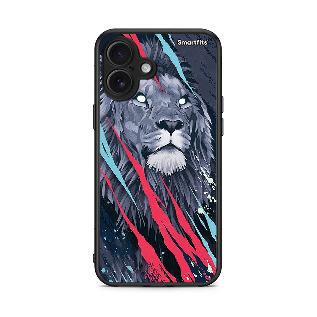 4 - iPhone 16 Plus Lion Designer PopArt case, cover, bumper