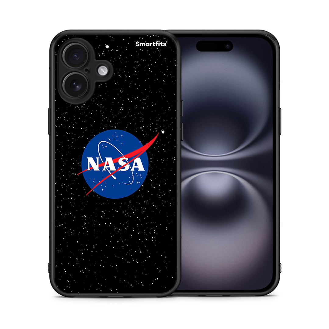 Θήκη iPhone 16 Plus NASA PopArt από τη Smartfits με σχέδιο στο πίσω μέρος και μαύρο περίβλημα | iPhone 16 Plus NASA PopArt case with colorful back and black bezels