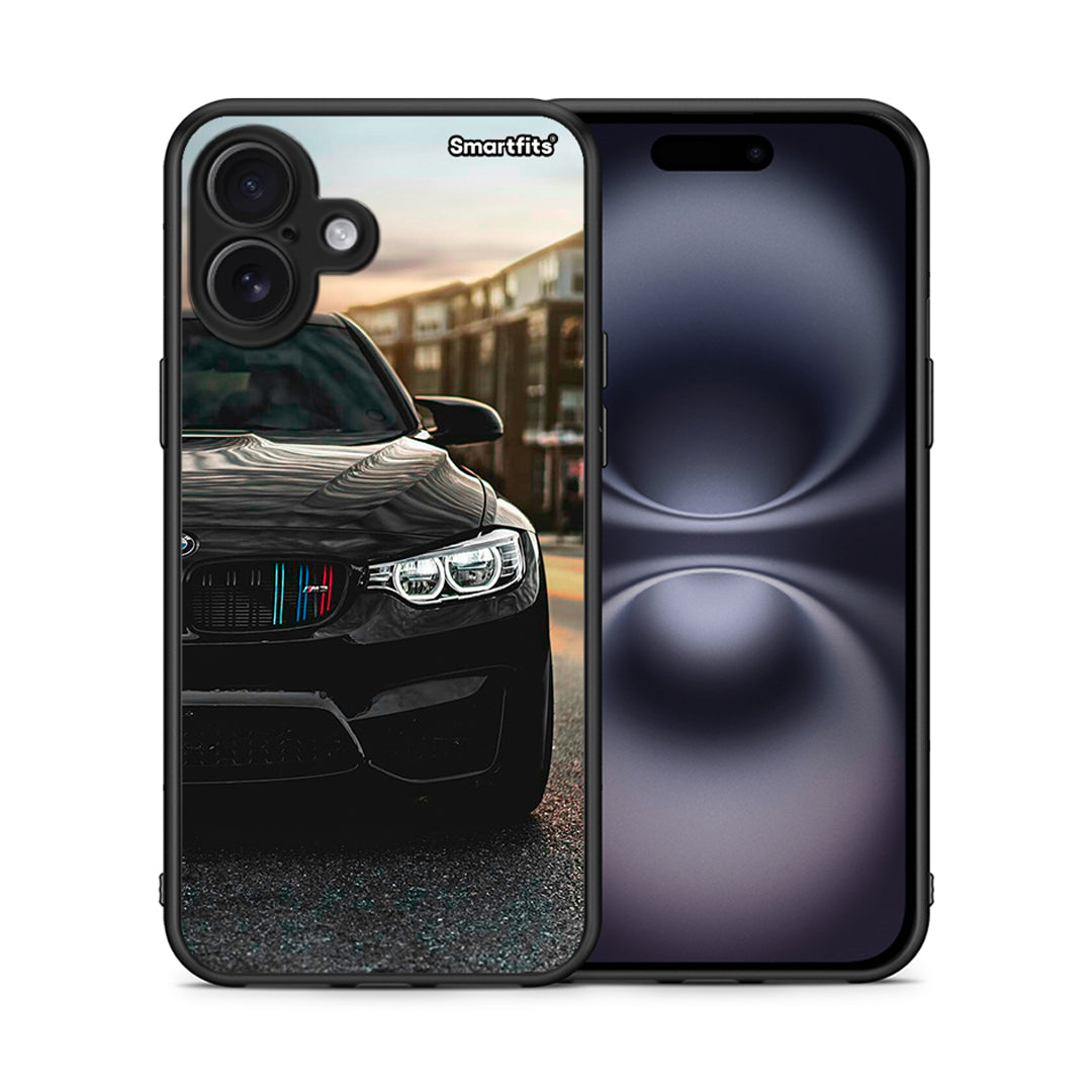 Θήκη iPhone 16 Plus M3 Racing από τη Smartfits με σχέδιο στο πίσω μέρος και μαύρο περίβλημα | iPhone 16 Plus M3 Racing case with colorful back and black bezels