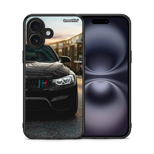 Θήκη iPhone 16 Plus M3 Racing από τη Smartfits με σχέδιο στο πίσω μέρος και μαύρο περίβλημα | iPhone 16 Plus M3 Racing case with colorful back and black bezels