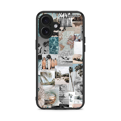 iPhone 16 Plus Retro Beach Life Θήκη από τη Smartfits με σχέδιο στο πίσω μέρος και μαύρο περίβλημα | Smartphone case with colorful back and black bezels by Smartfits