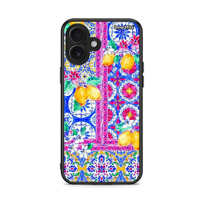 iPhone 16 Plus Retro Spring θήκη από τη Smartfits με σχέδιο στο πίσω μέρος και μαύρο περίβλημα | Smartphone case with colorful back and black bezels by Smartfits
