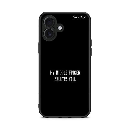 iPhone 16 Plus Salute θήκη από τη Smartfits με σχέδιο στο πίσω μέρος και μαύρο περίβλημα | Smartphone case with colorful back and black bezels by Smartfits