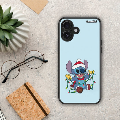 Santa Stich - iPhone 16 Plus θήκη
