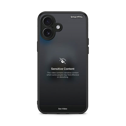 iPhone 16 Plus Sensitive Content θήκη από τη Smartfits με σχέδιο στο πίσω μέρος και μαύρο περίβλημα | Smartphone case with colorful back and black bezels by Smartfits