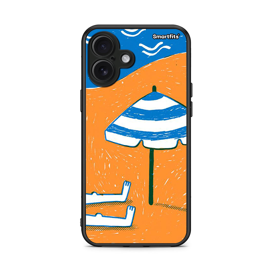 iPhone 16 Plus Summering Θήκη από τη Smartfits με σχέδιο στο πίσω μέρος και μαύρο περίβλημα | Smartphone case with colorful back and black bezels by Smartfits