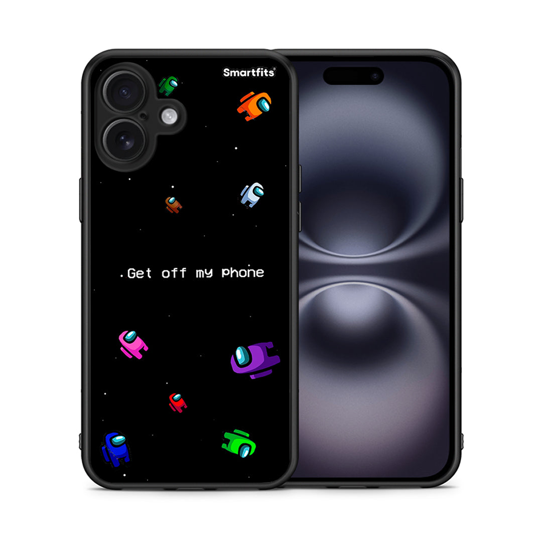 Θήκη iPhone 16 Plus AFK Text από τη Smartfits με σχέδιο στο πίσω μέρος και μαύρο περίβλημα | iPhone 16 Plus AFK Text case with colorful back and black bezels