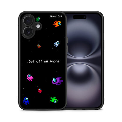 Θήκη iPhone 16 Plus AFK Text από τη Smartfits με σχέδιο στο πίσω μέρος και μαύρο περίβλημα | iPhone 16 Plus AFK Text case with colorful back and black bezels
