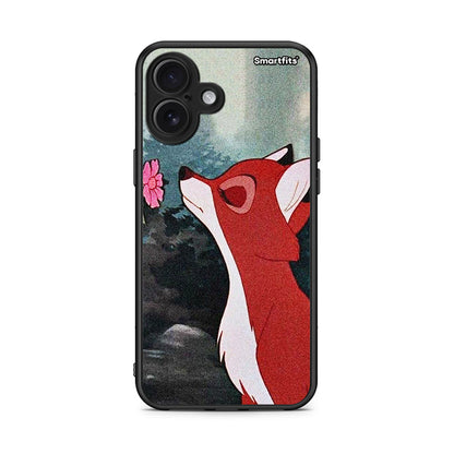 iPhone 16 Plus Tod And Vixey Love 2 θήκη από τη Smartfits με σχέδιο στο πίσω μέρος και μαύρο περίβλημα | Smartphone case with colorful back and black bezels by Smartfits