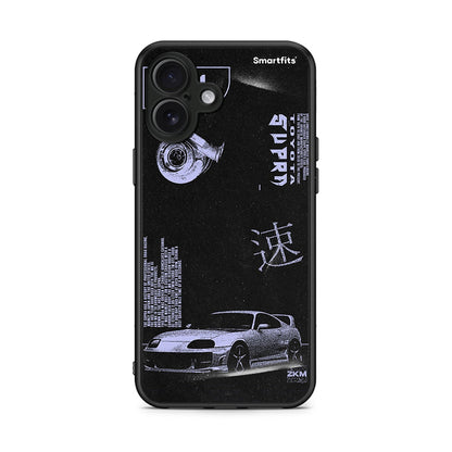 iPhone 16 Plus Tokyo Drift Θήκη Αγίου Βαλεντίνου από τη Smartfits με σχέδιο στο πίσω μέρος και μαύρο περίβλημα | Smartphone case with colorful back and black bezels by Smartfits