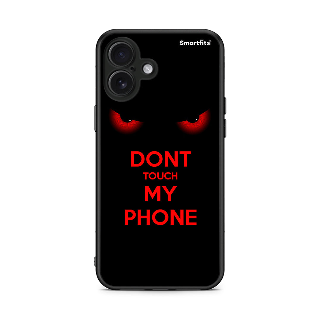 iPhone 16 Plus Touch My Phone Θήκη από τη Smartfits με σχέδιο στο πίσω μέρος και μαύρο περίβλημα | Smartphone case with colorful back and black bezels by Smartfits