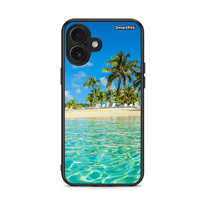 iPhone 16 Plus Tropical Vibes Θήκη από τη Smartfits με σχέδιο στο πίσω μέρος και μαύρο περίβλημα | Smartphone case with colorful back and black bezels by Smartfits