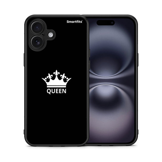 Θήκη iPhone 16 Plus Queen Valentine από τη Smartfits με σχέδιο στο πίσω μέρος και μαύρο περίβλημα | iPhone 16 Plus Queen Valentine case with colorful back and black bezels