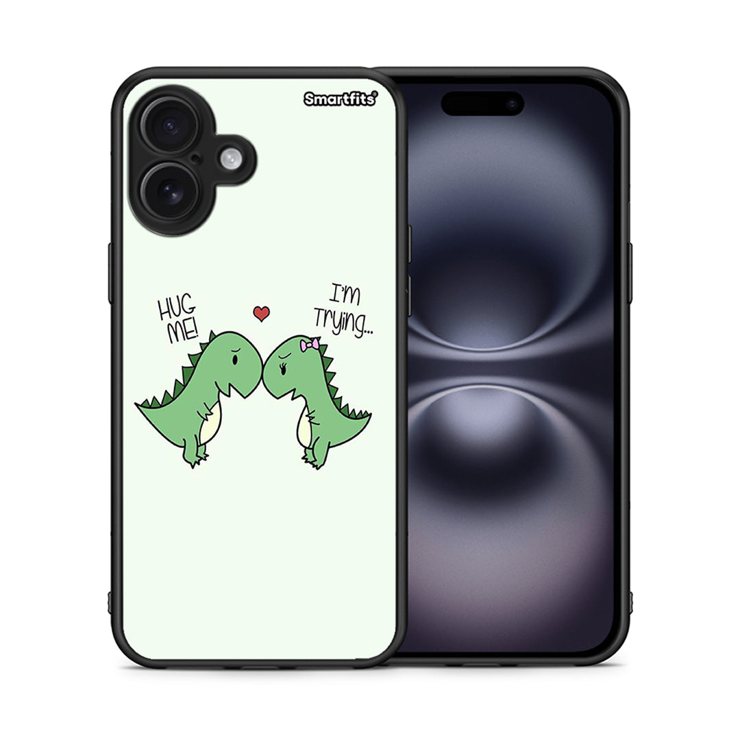 Θήκη iPhone 16 Plus Rex Valentine από τη Smartfits με σχέδιο στο πίσω μέρος και μαύρο περίβλημα | iPhone 16 Plus Rex Valentine case with colorful back and black bezels