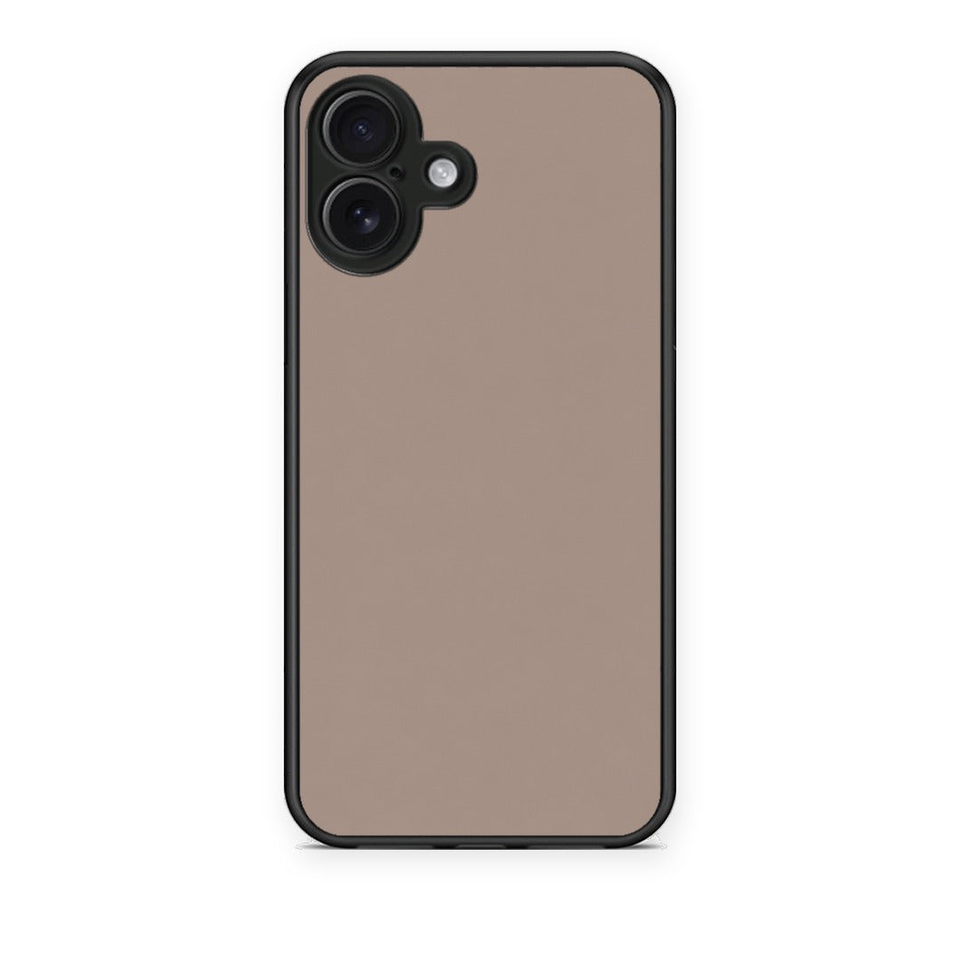 Θήκη iPhone 16 Plus Warm Taupe από τη Smartfits με σχέδιο στο πίσω μέρος και μαύρο περίβλημα | iPhone 16 Plus Warm Taupe case with colorful back and black bezels