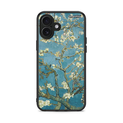 iPhone 16 Plus White Blossoms θήκη από τη Smartfits με σχέδιο στο πίσω μέρος και μαύρο περίβλημα | Smartphone case with colorful back and black bezels by Smartfits