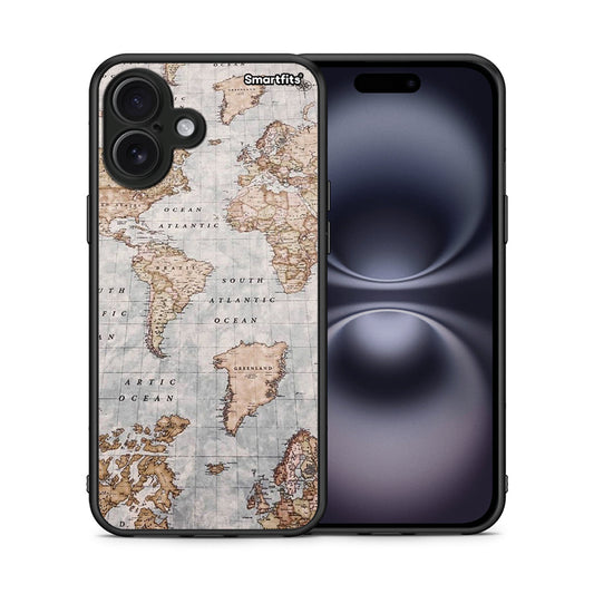 World Map - iPhone 16 Plus θήκη