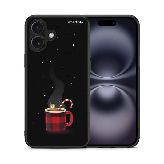 Θήκη iPhone 16 Plus Xmas Bathing από τη Smartfits με σχέδιο στο πίσω μέρος και μαύρο περίβλημα | iPhone 16 Plus Xmas Bathing case with colorful back and black bezels