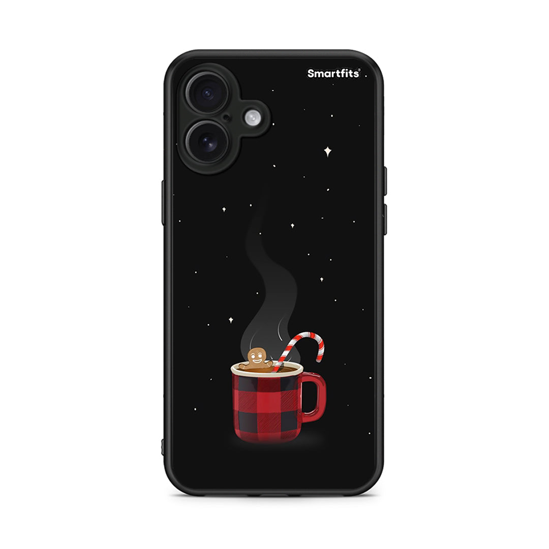 iPhone 16 Plus Xmas Bathing θήκη από τη Smartfits με σχέδιο στο πίσω μέρος και μαύρο περίβλημα | Smartphone case with colorful back and black bezels by Smartfits