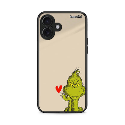 iPhone 16 Plus Xmas Grinch θήκη από τη Smartfits με σχέδιο στο πίσω μέρος και μαύρο περίβλημα | Smartphone case with colorful back and black bezels by Smartfits
