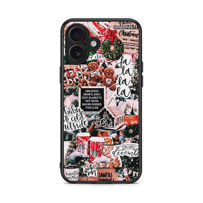 iPhone 16 Plus Xmas Habbits θήκη από τη Smartfits με σχέδιο στο πίσω μέρος και μαύρο περίβλημα | Smartphone case with colorful back and black bezels by Smartfits