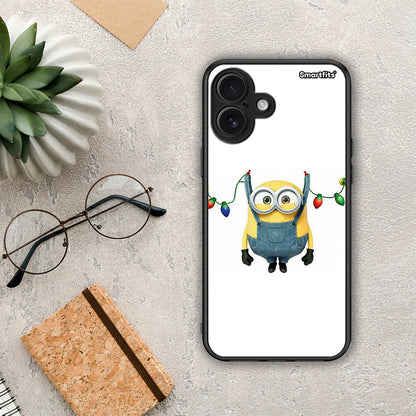 Xmas Minion Lights - iPhone 16 Plus θήκη