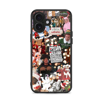 iPhone 16 Plus Xmas Movies θήκη από τη Smartfits με σχέδιο στο πίσω μέρος και μαύρο περίβλημα | Smartphone case with colorful back and black bezels by Smartfits