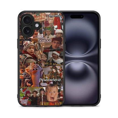 Θήκη iPhone 16 Plus Xmas Wishes από τη Smartfits με σχέδιο στο πίσω μέρος και μαύρο περίβλημα | iPhone 16 Plus Xmas Wishes case with colorful back and black bezels