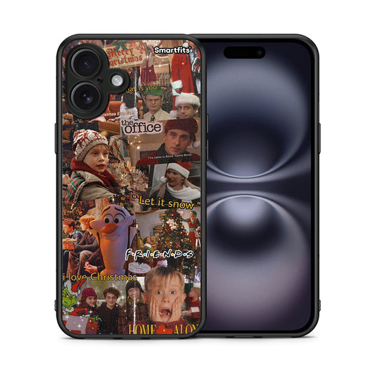 Θήκη iPhone 16 Plus Xmas Wishes από τη Smartfits με σχέδιο στο πίσω μέρος και μαύρο περίβλημα | iPhone 16 Plus Xmas Wishes case with colorful back and black bezels