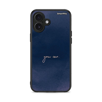 iPhone 16 Plus You Can θήκη από τη Smartfits με σχέδιο στο πίσω μέρος και μαύρο περίβλημα | Smartphone case with colorful back and black bezels by Smartfits