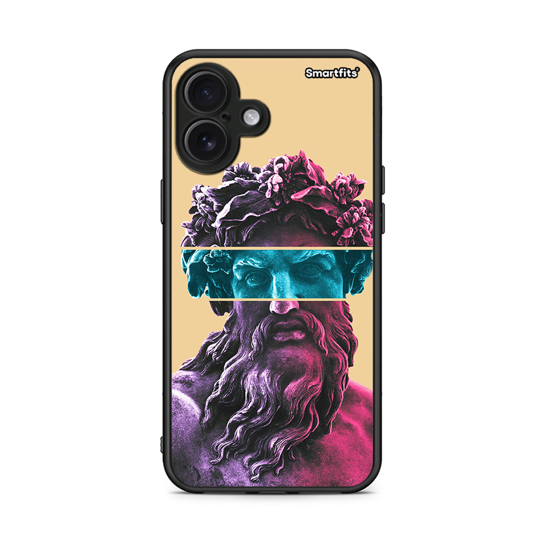 iPhone 16 Plus Zeus Art Θήκη Αγίου Βαλεντίνου από τη Smartfits με σχέδιο στο πίσω μέρος και μαύρο περίβλημα | Smartphone case with colorful back and black bezels by Smartfits